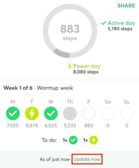 Steps Update